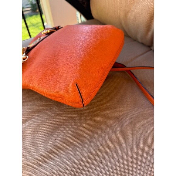 Michael Kors Orange Leather Hamilton Crossbody Bag - Picture 9 of 9
